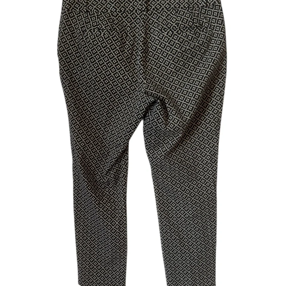 ANN TAYLOR LOFT  Julie Skinny Black Patterned Pants Size 6   #Y - Picture 4 of 7